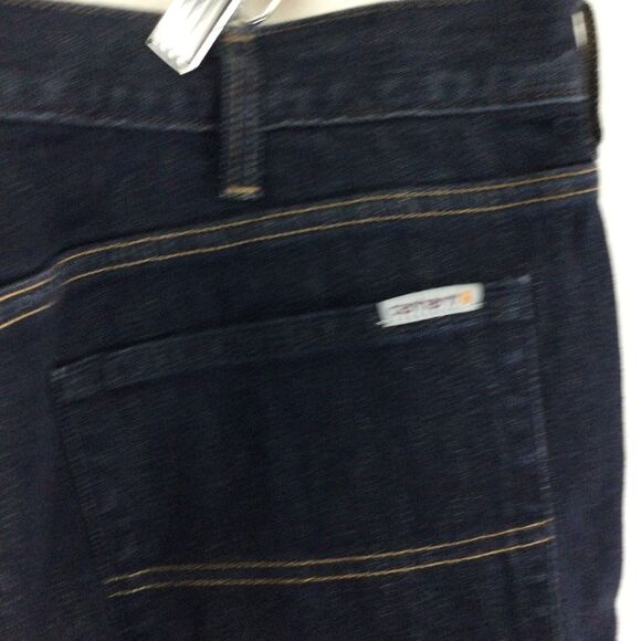Carhartt Original Fit Straight Leg Blaine Flannel Lined Jeans Dark Bluestone 18 - Picture 7 of 11